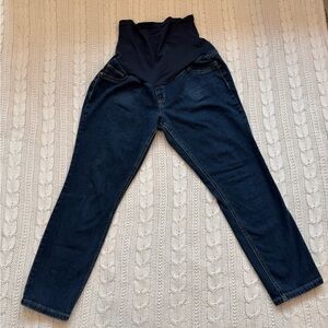 Indigo Blue Maternity Band - Dark Wash Women's Jeggings - size Petite XL